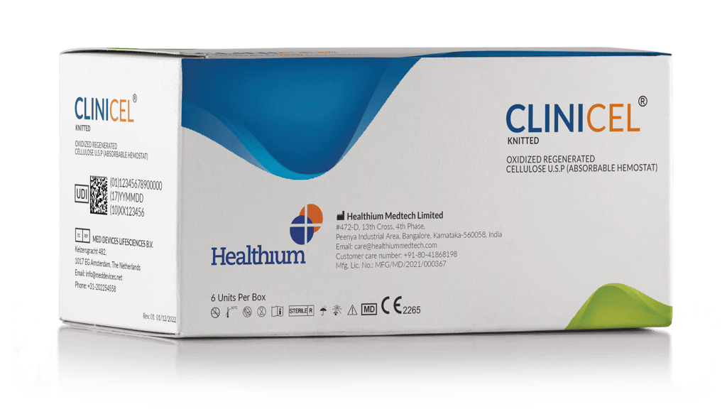 Oxidized Regenerated Cellulose U.S.P (Absorbable Hemostat) - Clinicel Knitted Cover Image