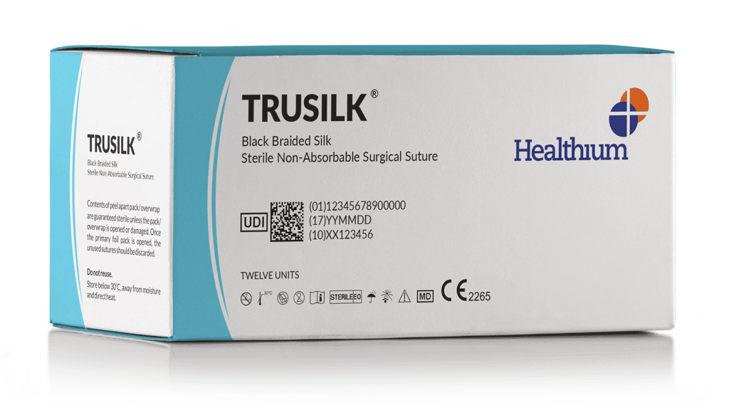 Black Braided Silk Sterile Non-Absorbable Surgical Suture - Trusilk Cover Image