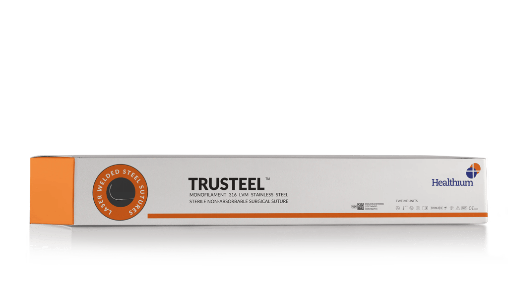 Monofilament 316 LVM Stainless Steel Sterile Non-Absorbable Surgical Suture - Trusteel Cover Image