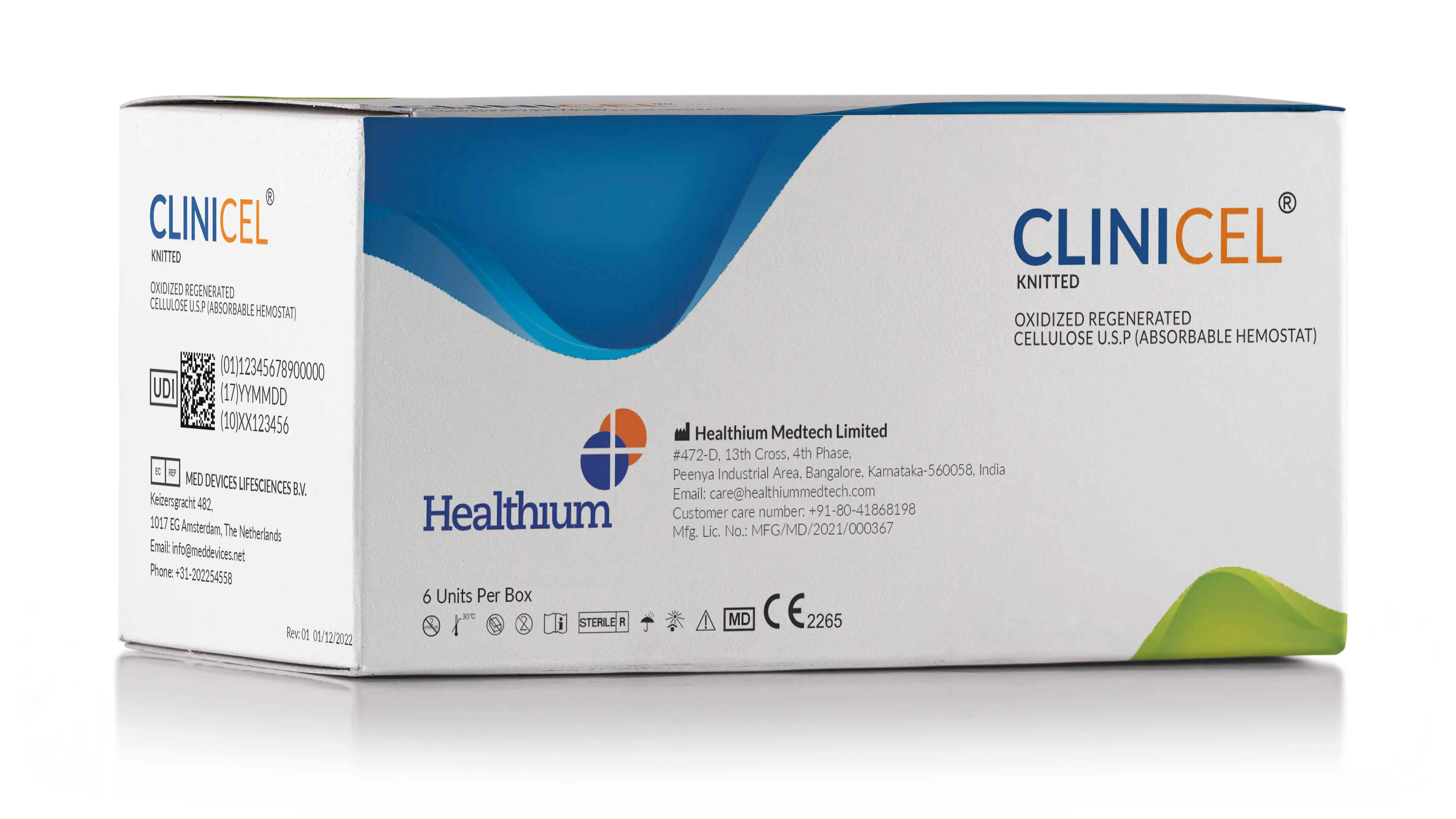 Oxidized Regenerated Cellulose U.S.P (Absorbable Hemostat) - Clinicel Knitted