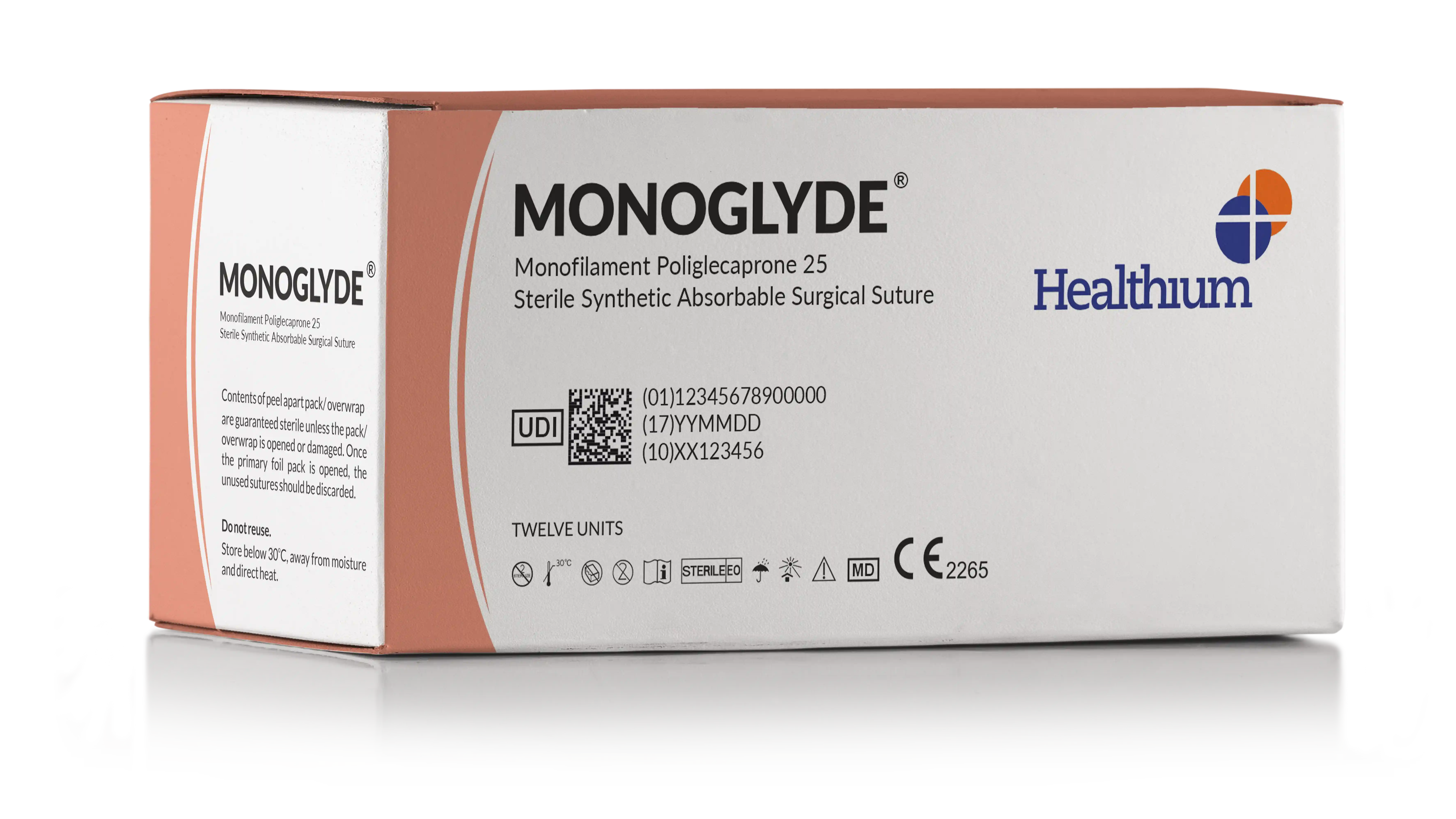 Monofilament Poliglecaprone 25 Sterile Synthetic Absorbable Surgical Suture - Monoglyde