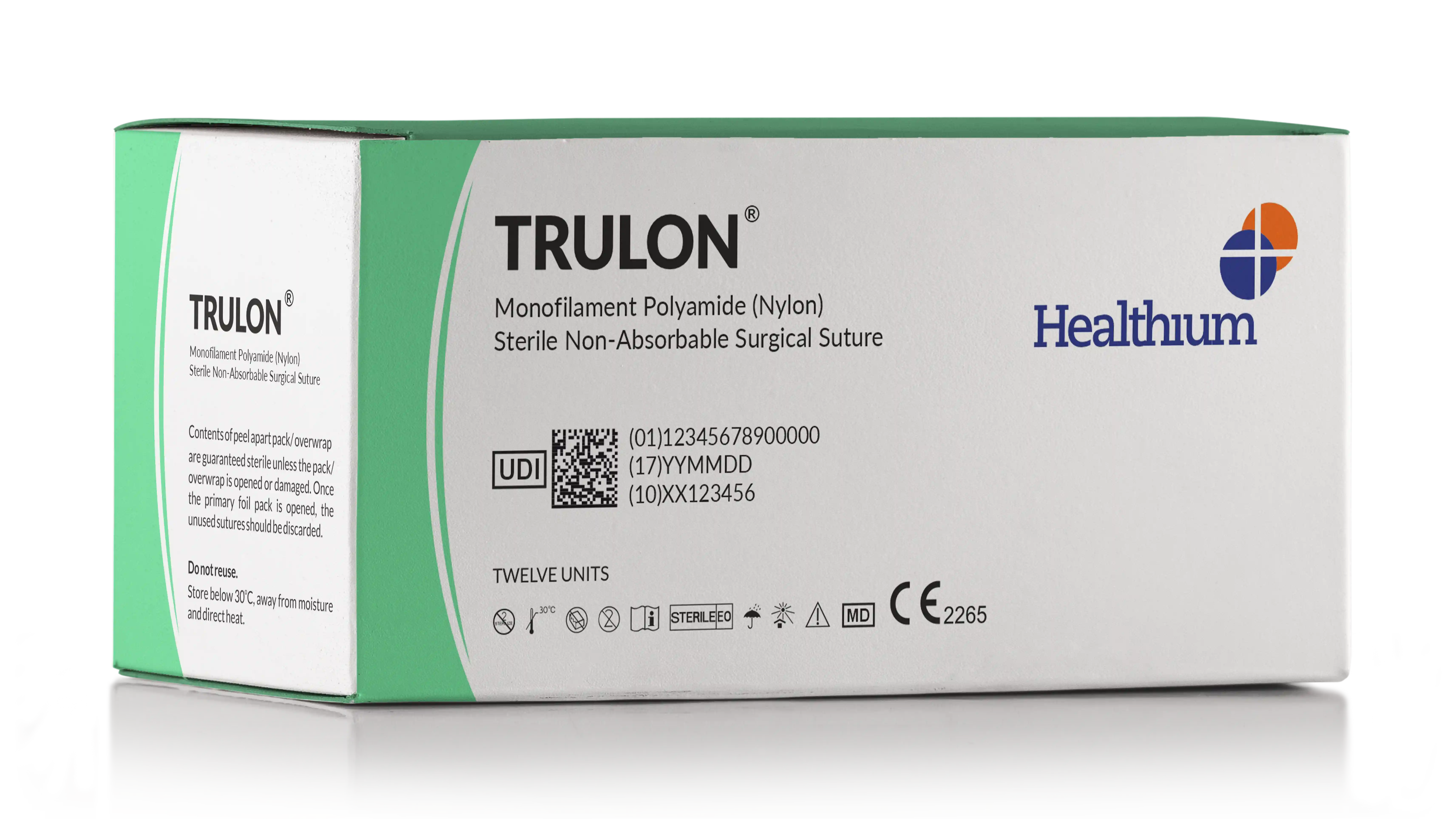 Monofilament Polyamide (Nylon) Sterile Non-Absorbable Surgical Suture - Trulon