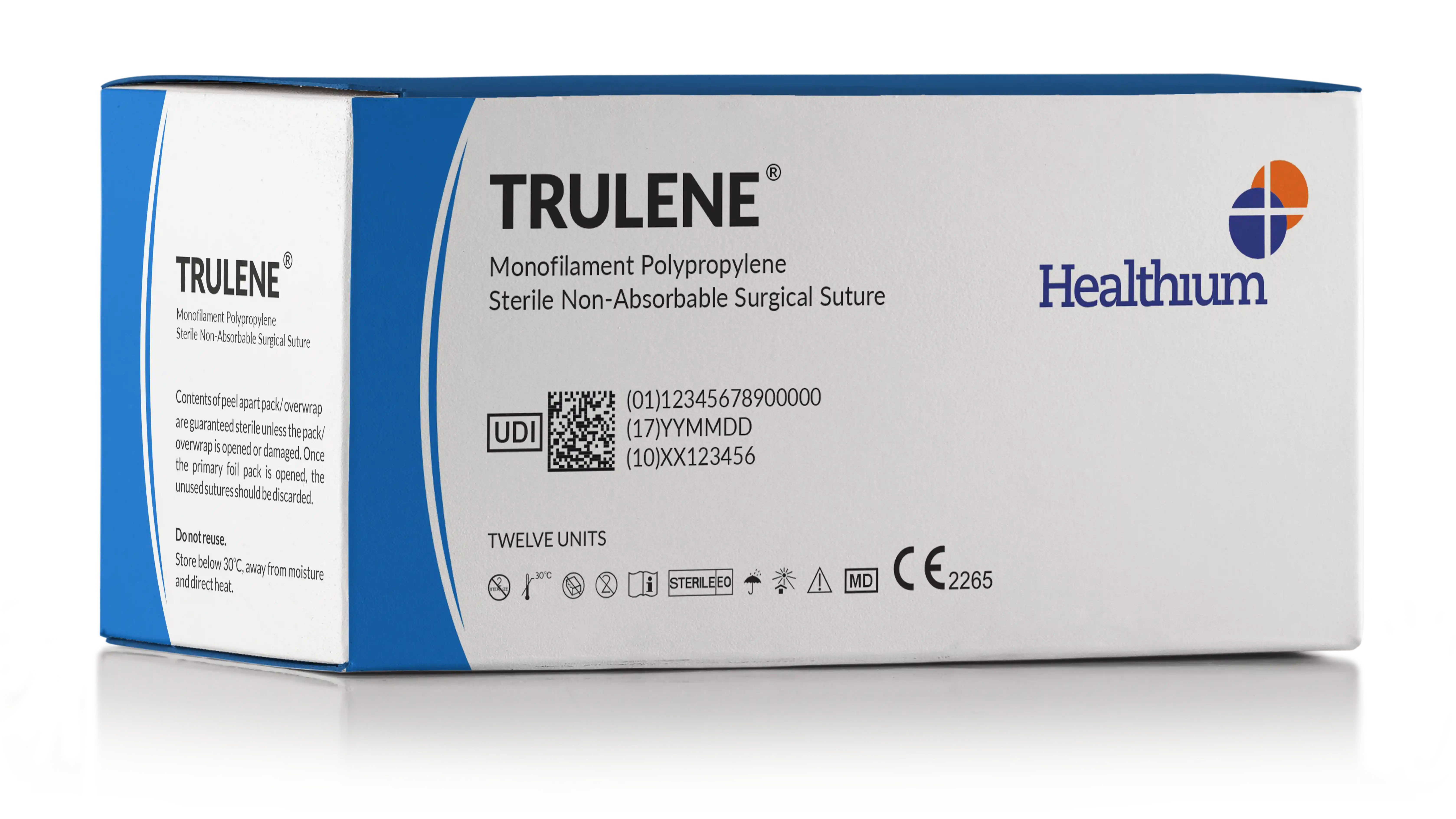 Monofilament Polypropylene Sterile Non-Absorbable Surgical Suture - Trulene